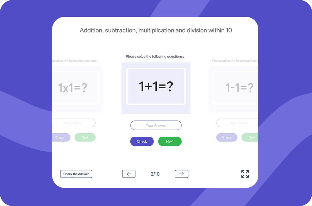 Automatic Quiz Generation interface
