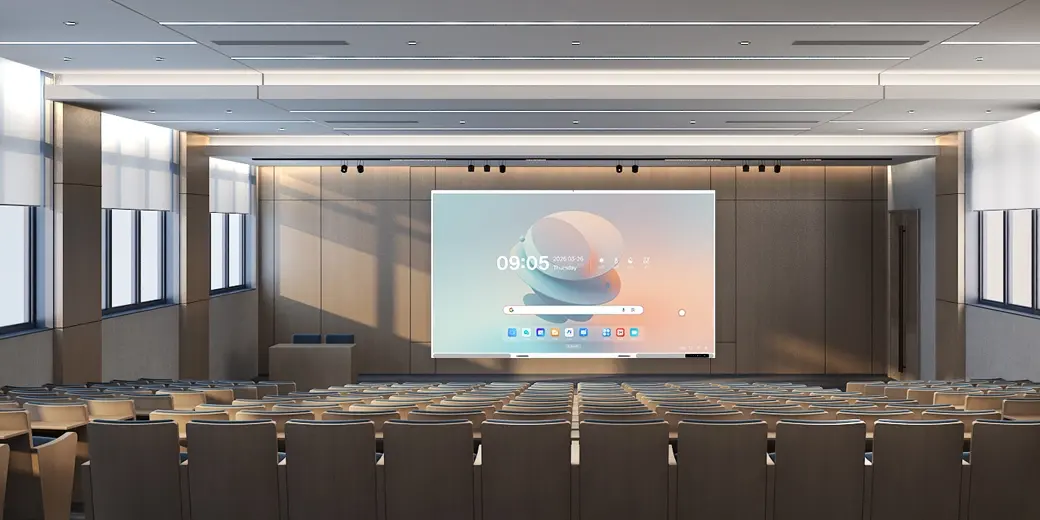 COB LED display in university lecture hall for interactive teaching