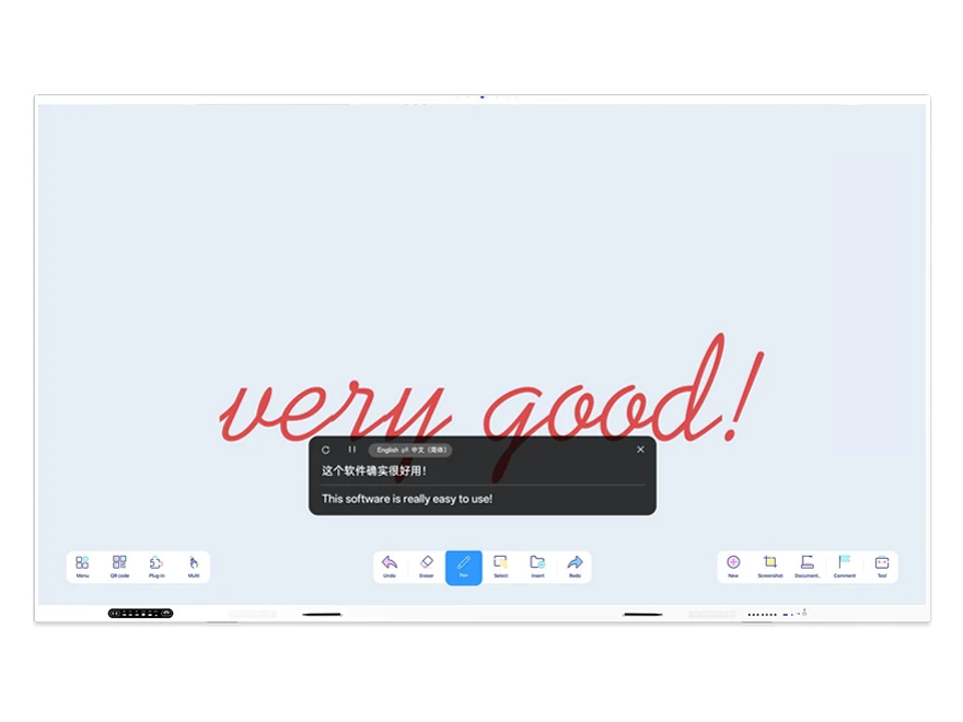 AI real-time translation subtitles on screen