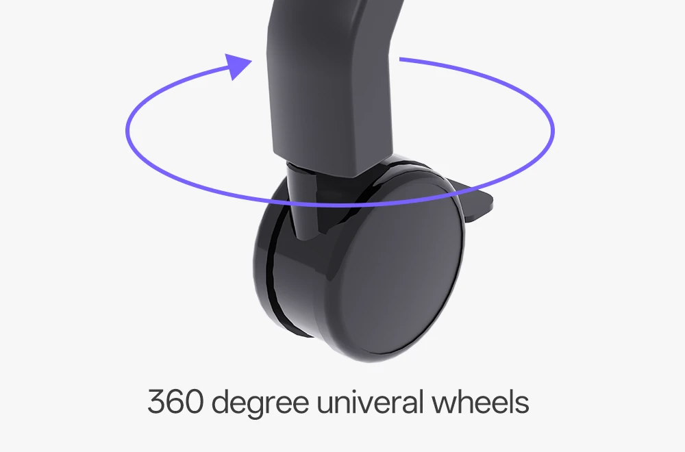 360 silent PU wheels with brake locks