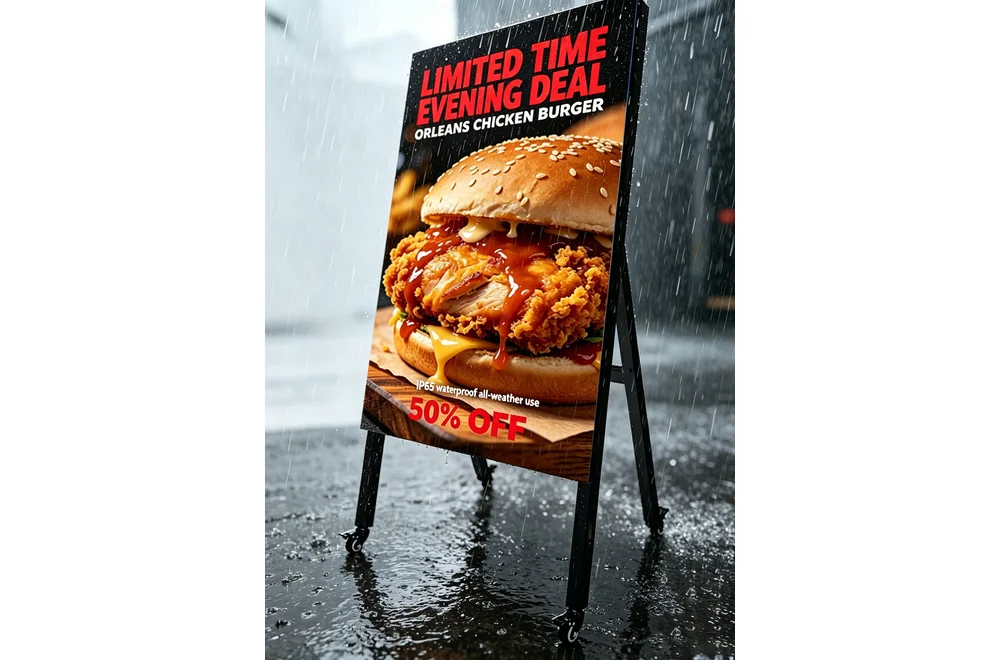 IP65 waterproof LED Outdoor Poster Display all-weather outdoor protection