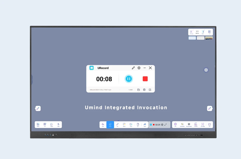 Riotouch Interactive Whiteboard Recording Tool URecord Integrated Umind
