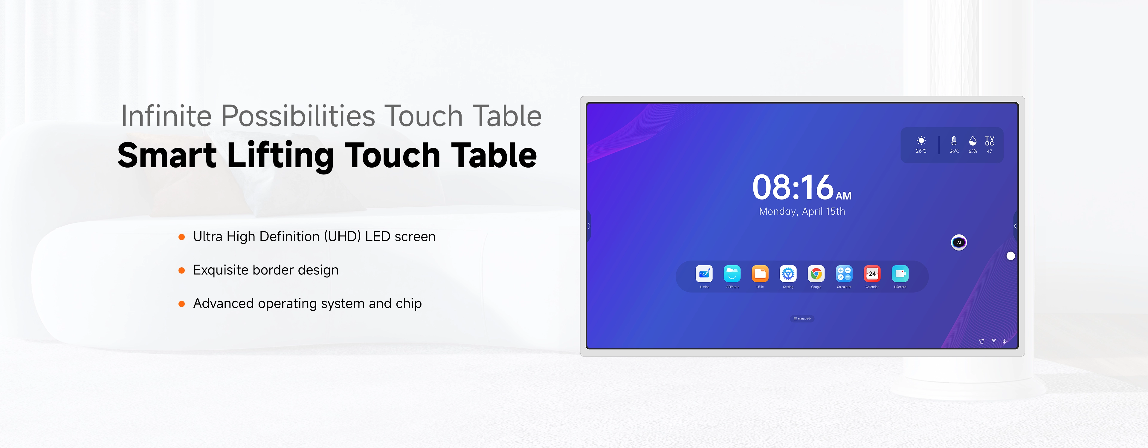 Riotouch Smart Table Smart Lifting Touch Table