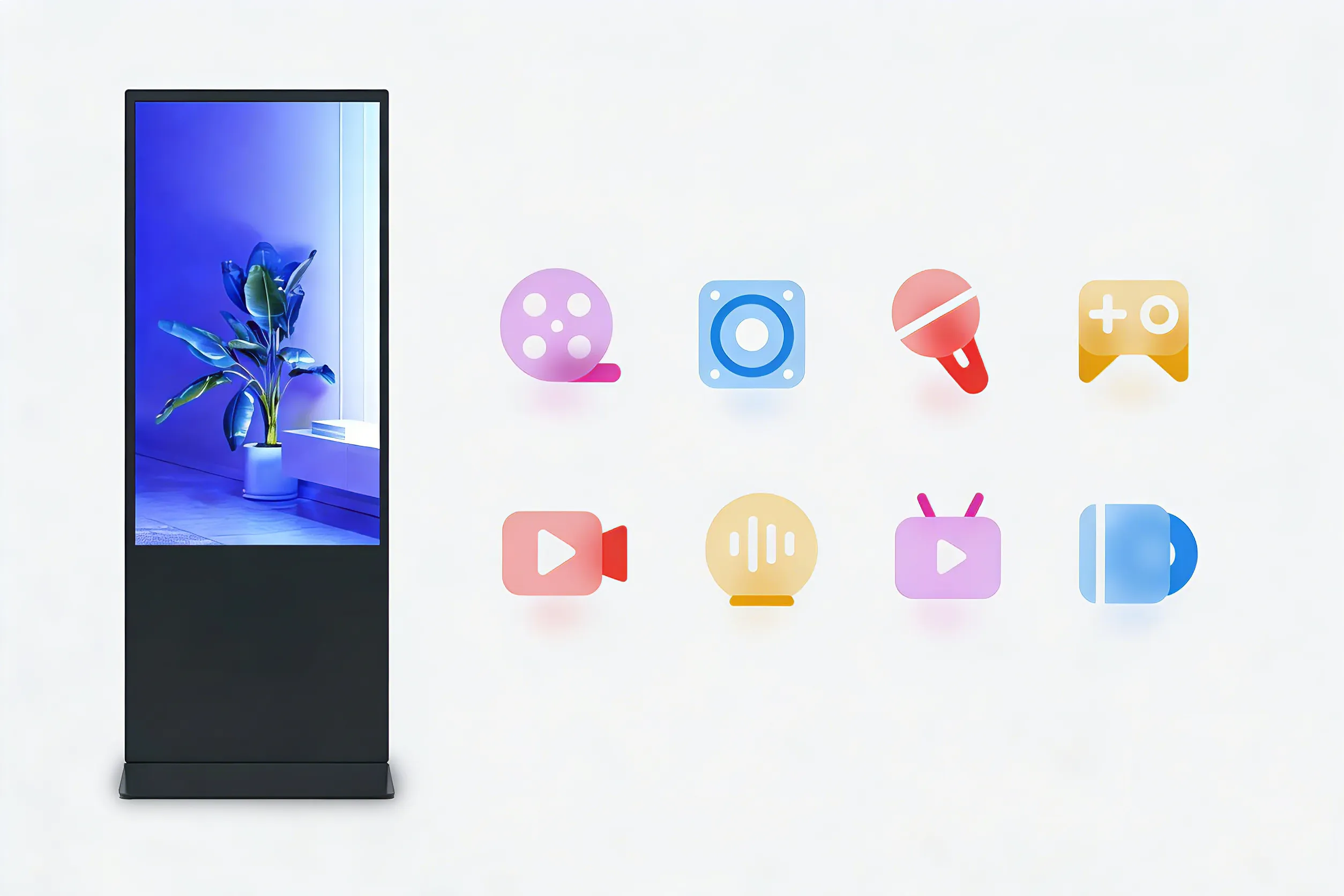 Digital Display 43"55"65"75"85" - Windows Touchscreen - Riotouch Photo and Video