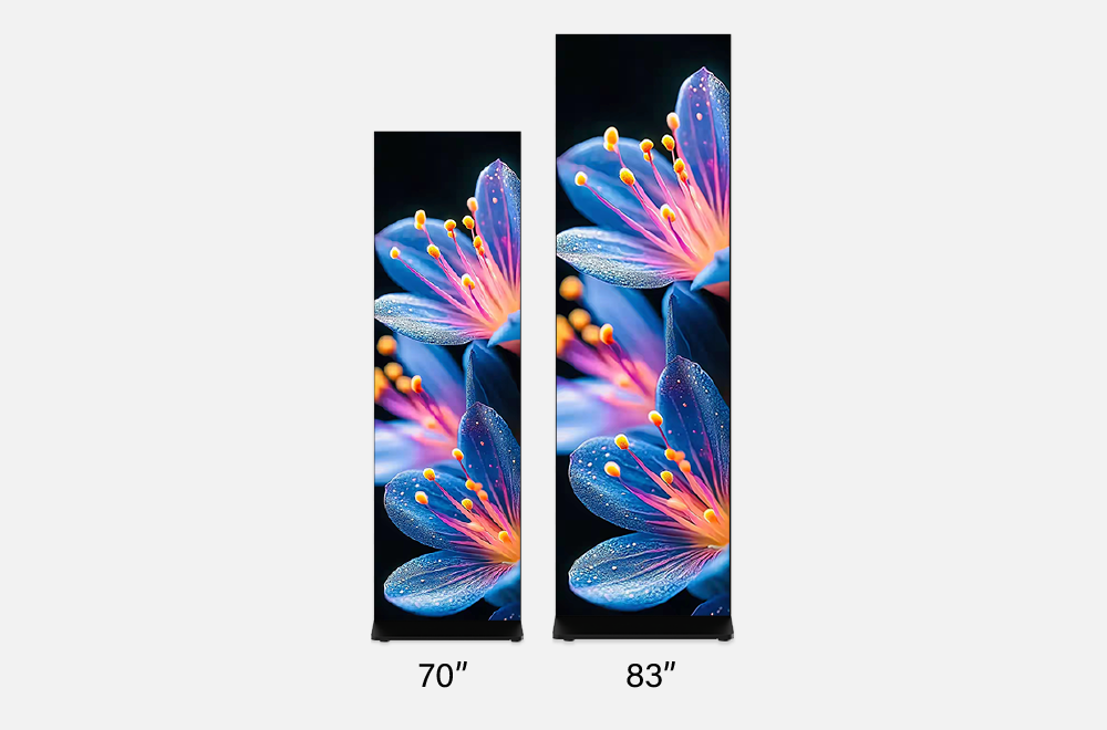 70/83-inch dual size options