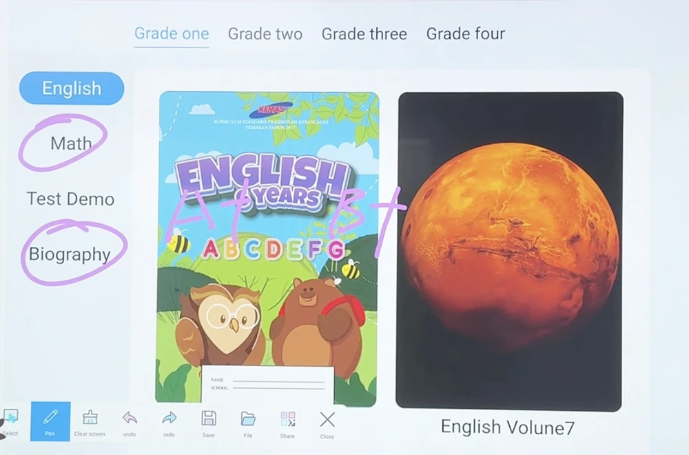 Riotouch Interactive Whiteboard Annotation Tool UMark Seamless Page Scrolling and Selection