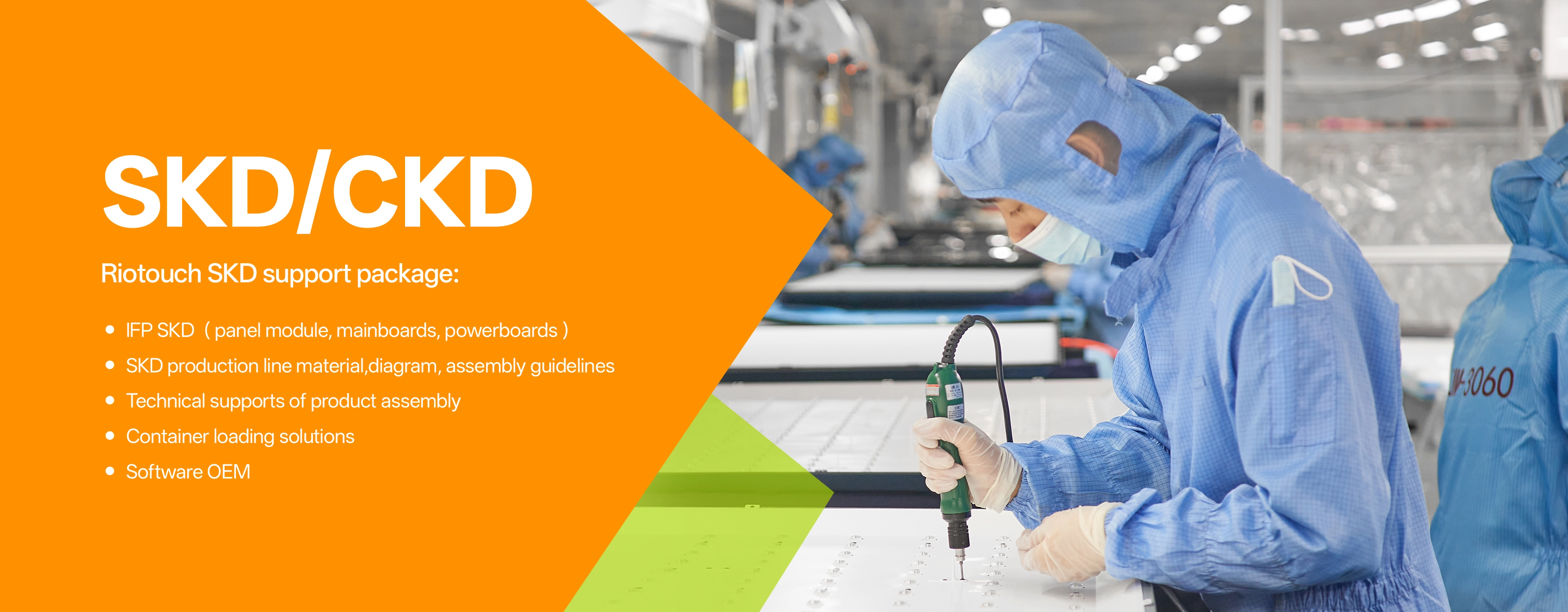 Riotouch CKD SKD Solution Interactive Flat Panel Assembly Line