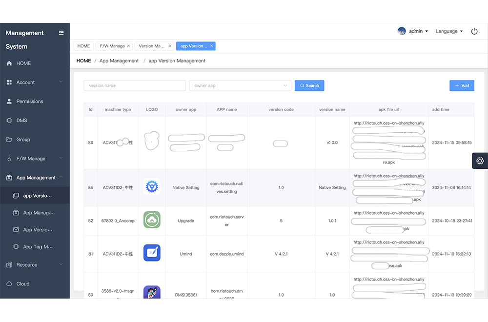 Riotouch Interactive Whiteboard Software DMS Firmware and App Management