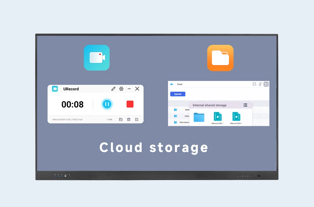 Riotouch Interactive Whiteboard Recording Tool URecord Local Cloud Storage