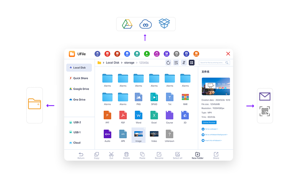 Riotouch-Interactive Whiteboard File Manager-UFile-Google and Microsoft Cloud Integration Riotouch Interactive Whiteboard File Manager UFile Google and Microsoft Cloud Integration