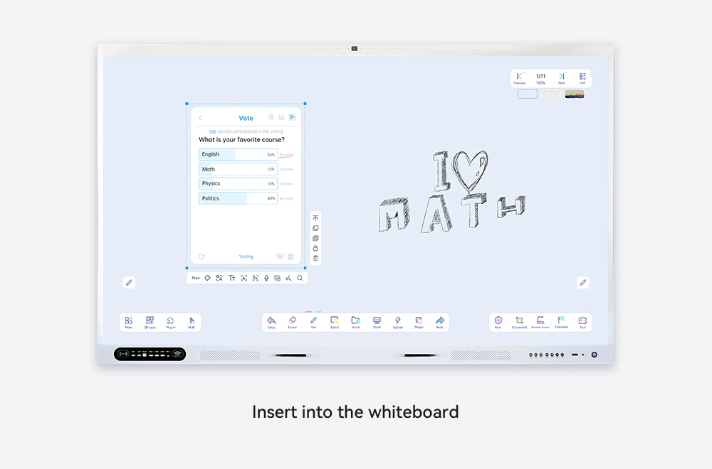 Riotouch Interactive Whiteboard Voting Tool UVote Voting Result Export to UMind