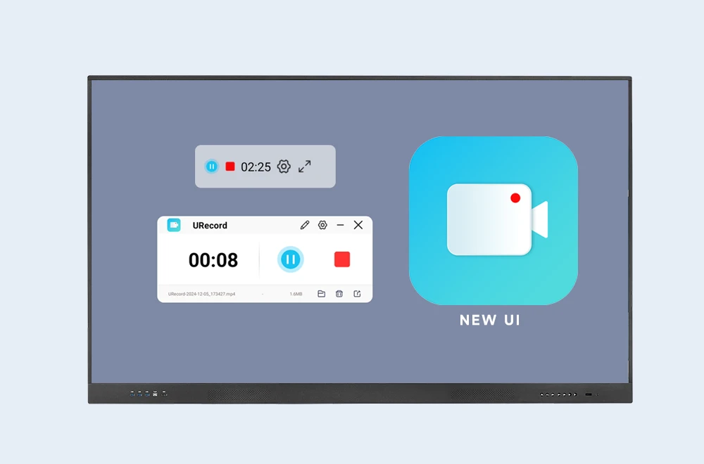 Riotouch Interactive Whiteboard Recording Tool URecord Exquisite UI Interface