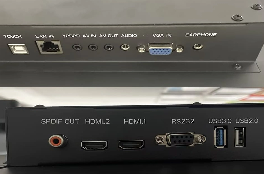 Riotouch-Interactive Flat Panel-T982-RS232 and VGA Interfaces Riotouch Interactive Flat Panel T982 RS232 and VGA Interfaces
